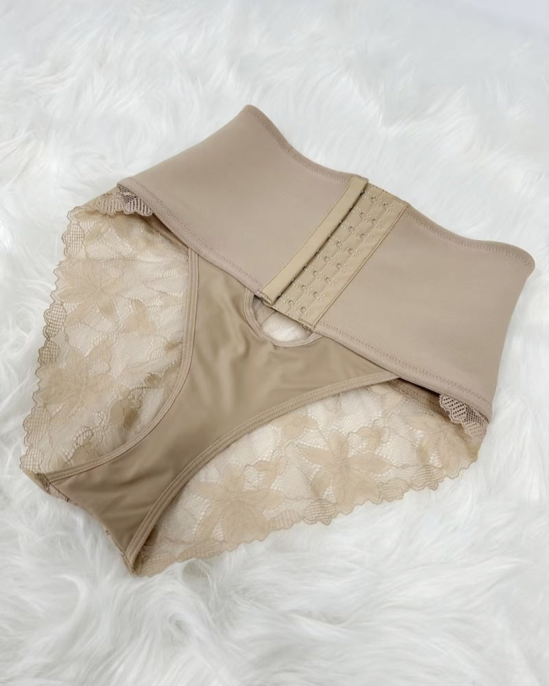 Body Faja de Apertura Frontal con Braguita Reductora de Encaje