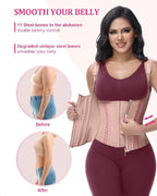 Faja Chaleco Reductora con Varillas de Acero y Tirantes Regulables