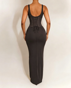Vestido Largo con Corsé Moldeador Desmontable