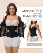 Faja Colombiana con Cremallera Frontal y Varillas de Acero