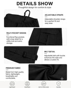 Mono Cargo Ancho con Bolsillos y Tirantes Regulables