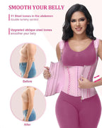 Faja Chaleco Reductora con Varillas de Acero y Tirantes Regulables