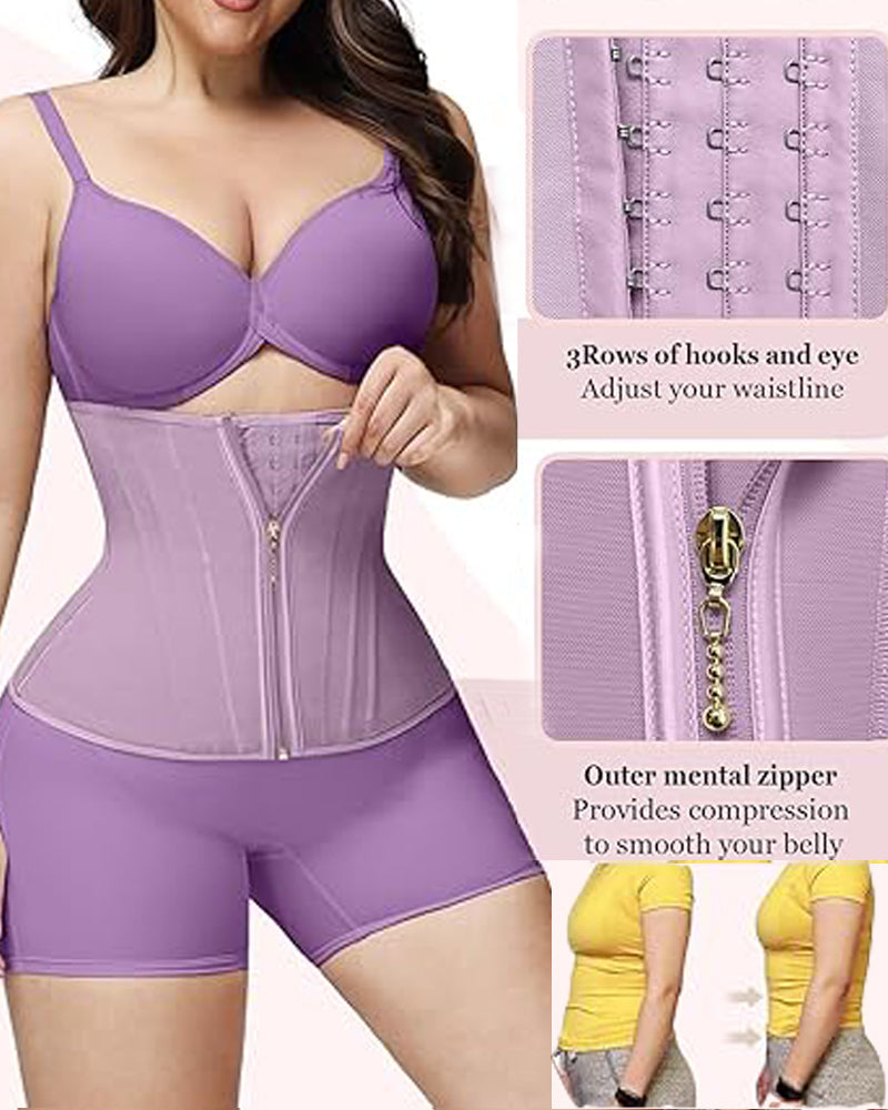 Faja Chaleco con Cremallera y 15 Varillas de Acero