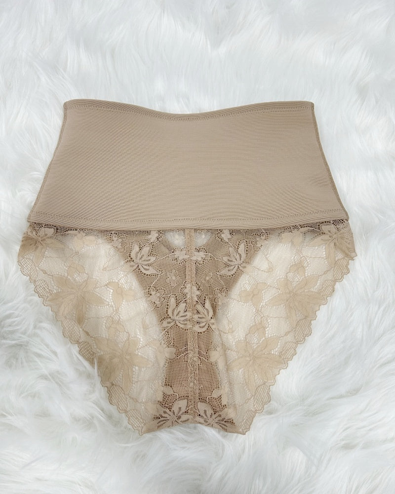 Body Faja de Apertura Frontal con Braguita Reductora de Encaje