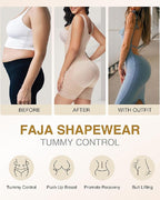Faja Body con Cremallera Frontal y Pierna Media – Alta Compresión