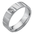 MOISSANITE Solitaire Diamond Cut Wedding Band Ring - 925 Silver