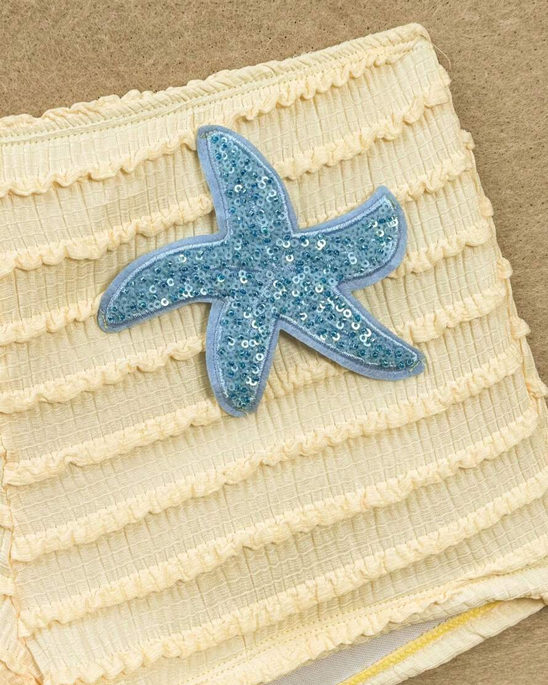 Bikini Dos Piezas Solana – Estrella de Mar de Lentejuelas y Cuello Halter