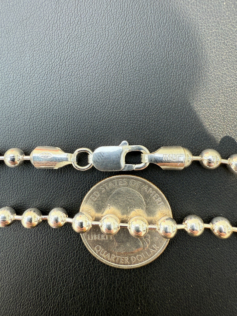 Ball Bead Bracelet - 925 Sterling Silver - 8" - 5mm