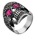 Sugar Skull & Roses Ring - 925 Silver Oxidized