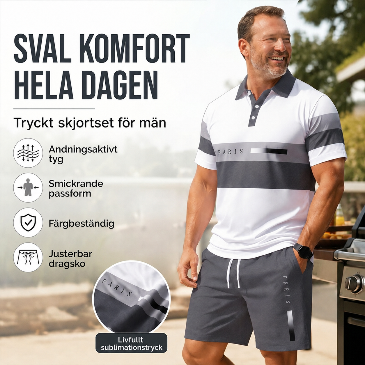 👕 2-teiliges Hemd- & Shorts-Set für Herren – bequem, atmungsaktiv & vielseitig für Sommer, Freizeit & Reisen ☀️🩳
