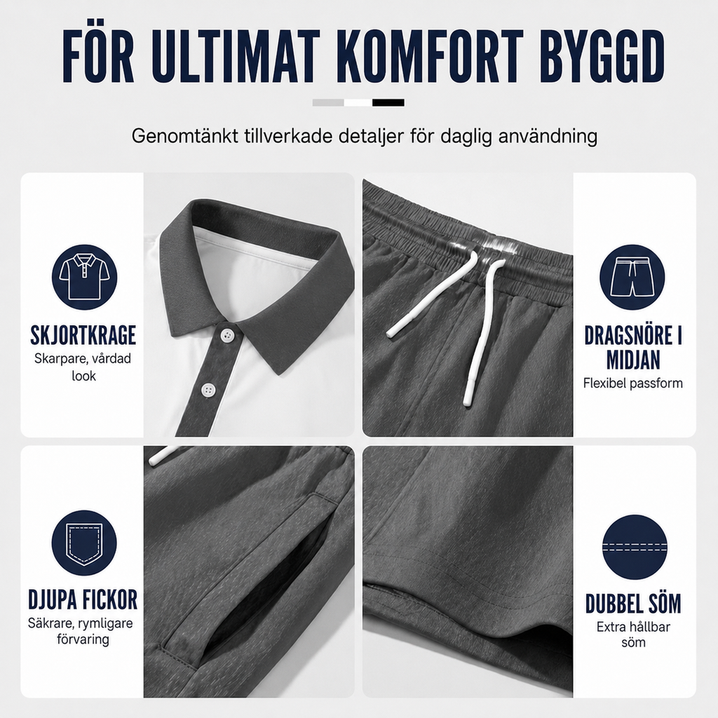 👕 2-teiliges Hemd- & Shorts-Set für Herren – bequem, atmungsaktiv & vielseitig für Sommer, Freizeit & Reisen ☀️🩳