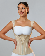 Faja Chaleco Reductora con Varillas de Acero y Tirantes Regulables