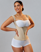 Faja Chaleco Reductora con Varillas de Acero y Tirantes Regulables