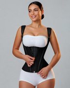 Faja Chaleco Reductora con Varillas de Acero y Tirantes Regulables