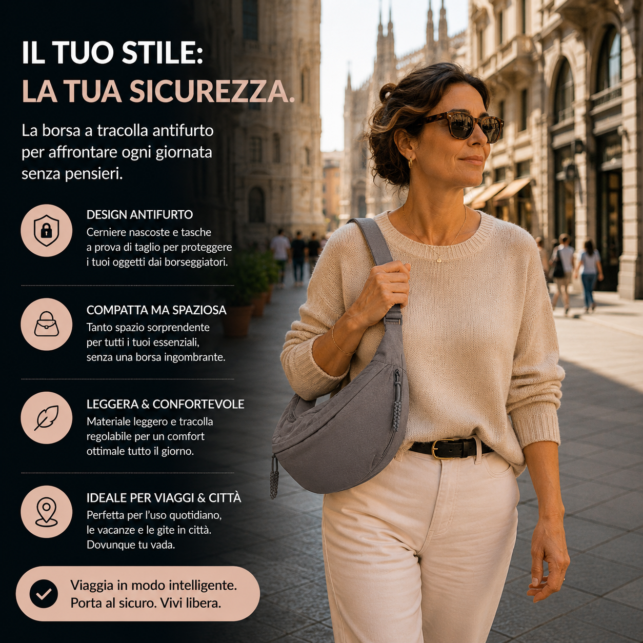 Chiara | Bolso de hombro gris