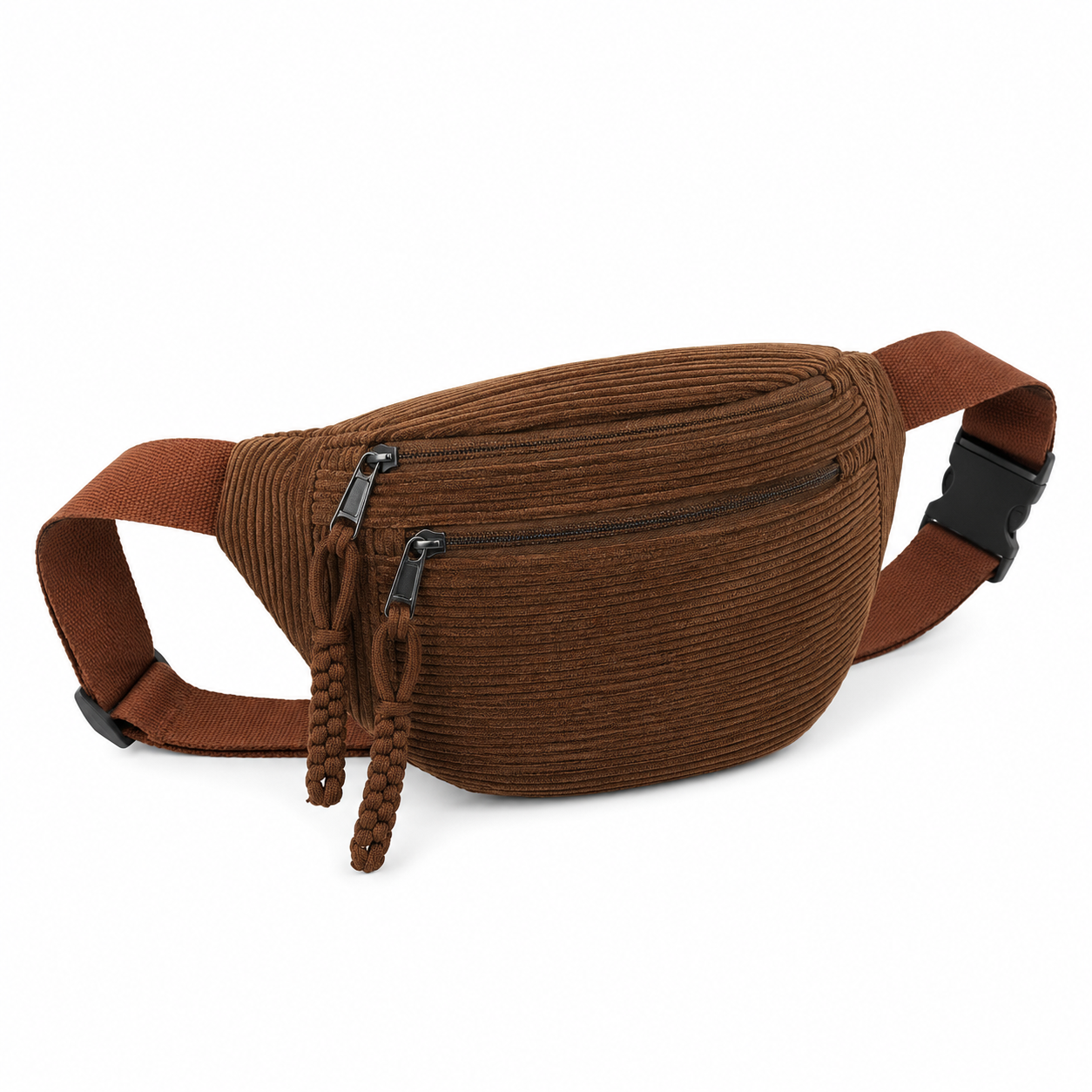 Petra | Bolso de hombro de terciopelo a costillas