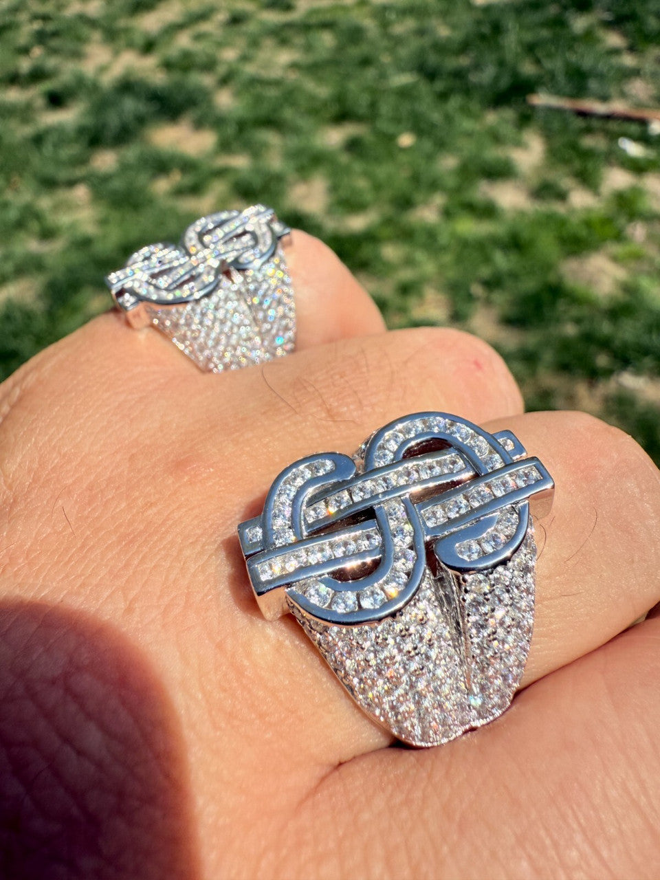 Cash Money Iced Out Ring - 925 Silver