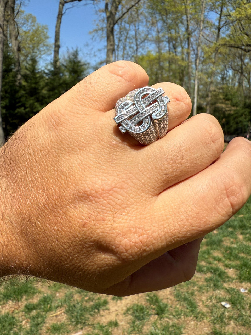 Cash Money Iced Out Ring - 925 Silver