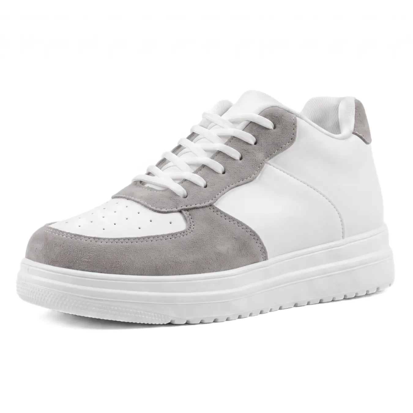 NEVADA — Zapatilla blanca con alza de 8 cm