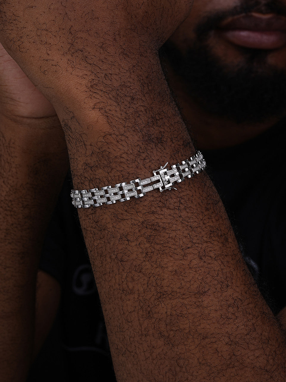 MOISSANITE Custom Presidential Link Bracelet Iced Out - 925 Silver - 10.5mm - 7"-8.5"