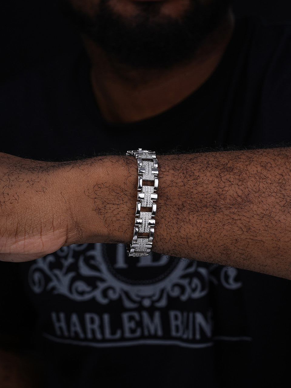 MOISSANITE Custom Hermes Presidential Link Bracelet Iced Out - 925 Silver - 12mm - 7.5"-8.5"