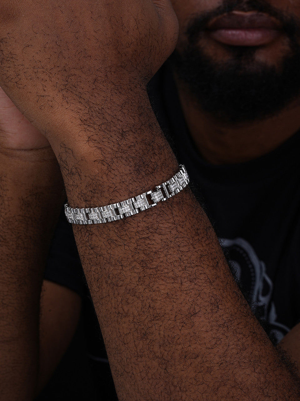 MOISSANITE Everyday Classic Presidential Custom Link Bracelet Iced Out - 925 Silver - 10mm - 7.5"-8.5"