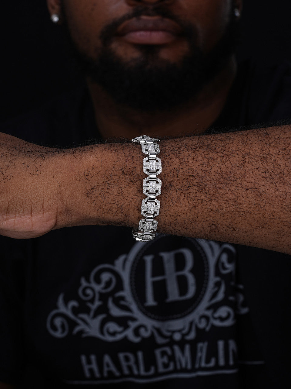 MOISSANITE Octagonal Custom Link Bracelet Iced Out - 925 Silver - 12mm - 7"-8.5"