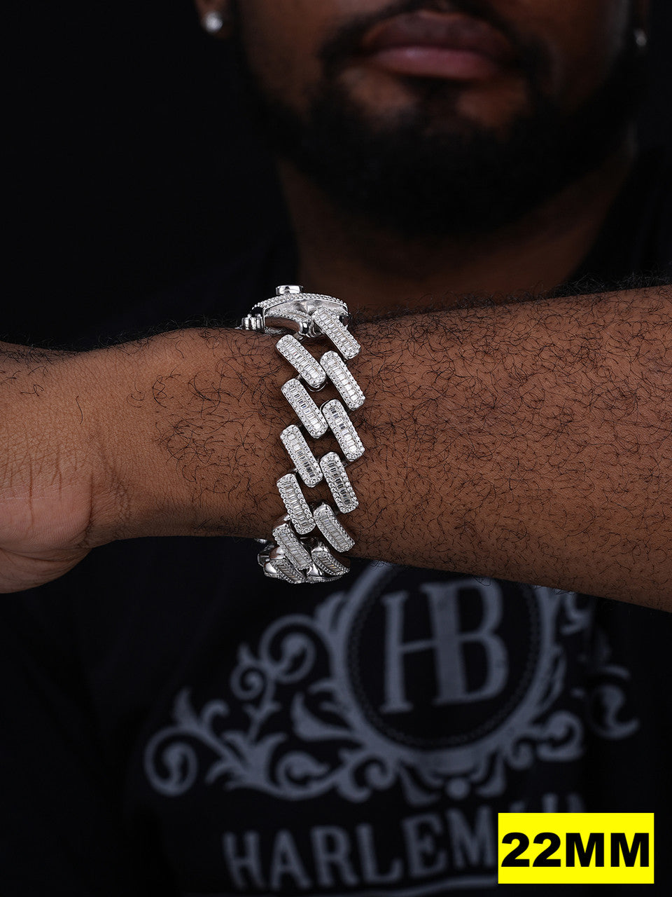 MOISSANITE Baguette Modern Prong Miami Cuban Link Bracelet Iced Out - 925 Silver - 12mm-22mm - 7"-8.5"