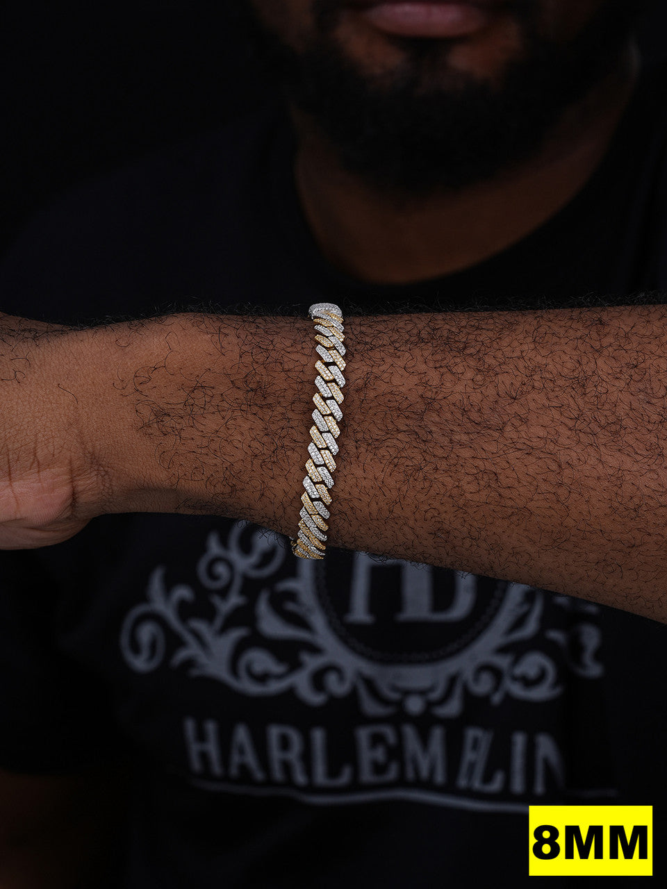 MOISSANITE #1 Bestseller Miami Cuban Link Prong Bracelet Iced Out - 14k Gold Vermeil & 925 Silver - 8mm-20mm - 6" - 9"