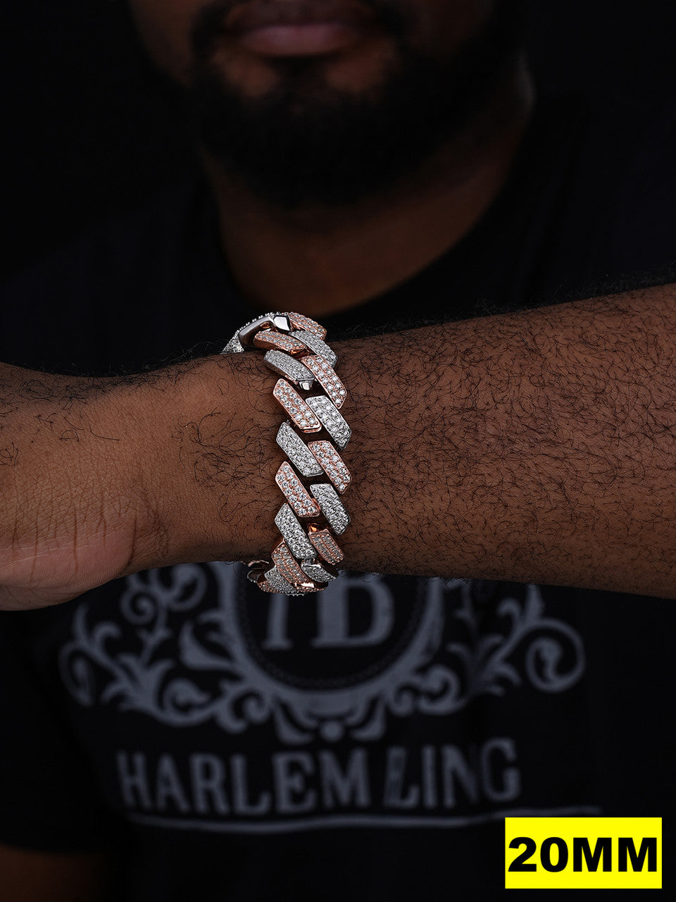 MOISSANITE #1 Bestseller Miami Cuban Link Prong Bracelet Iced Out - 14k Rose Gold Vermeil & 925 Silver - 8mm-20mm - 6" - 9"