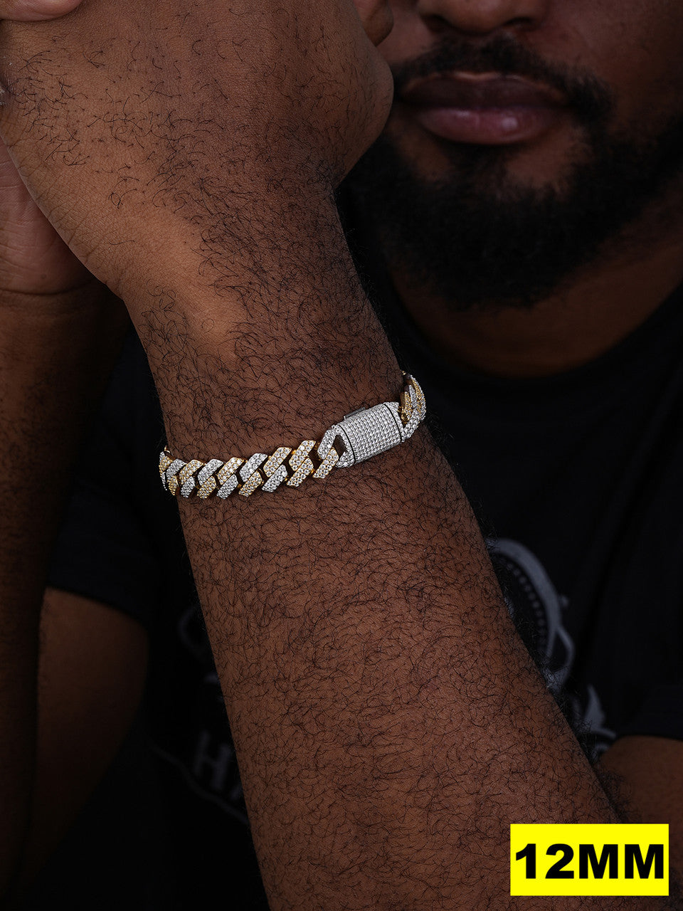 MOISSANITE #1 Bestseller Miami Cuban Link Prong Bracelet Iced Out - 14k Gold Vermeil & 925 Silver - 8mm-20mm - 6" - 9"