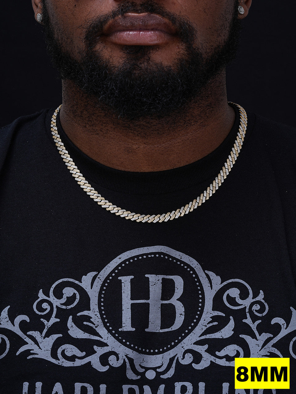 MOISSANITE #1 Bestseller Miami Cuban Link Prong Chain Necklace Iced Out - 14k Gold Vermeil & 925 Silver - 8mm-20mm - 16" - 30"