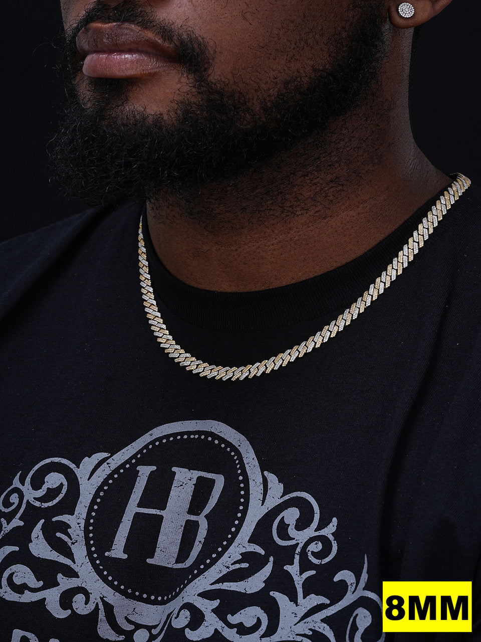 MOISSANITE #1 Bestseller Miami Cuban Link Prong Chain Necklace Iced Out - 14k Gold Vermeil & 925 Silver - 8mm-20mm - 16" - 30"