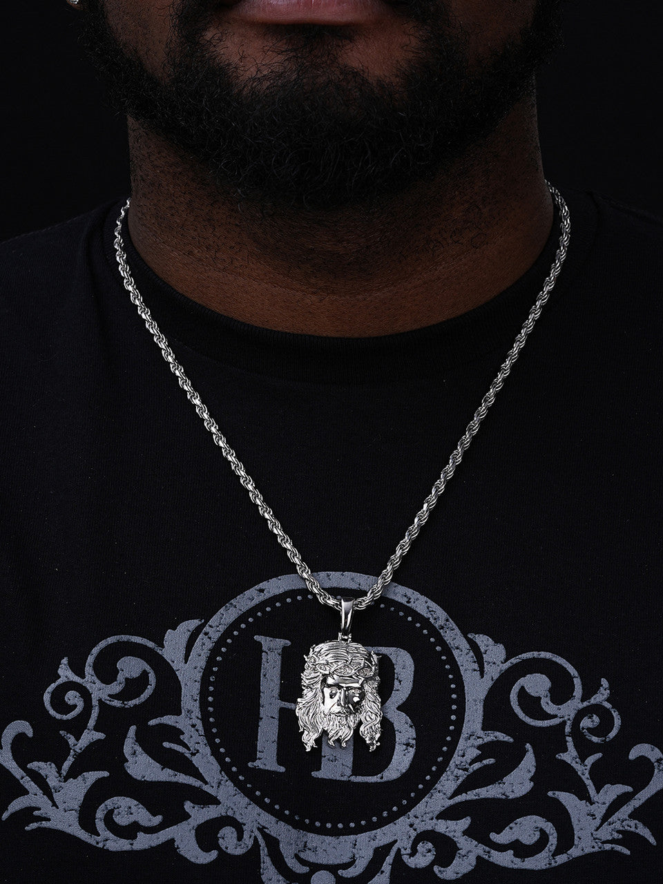 MOISSANITE #1 Bestseller Jesus Piece Pendant - 925 Silver - 3 Sizes 1.5"-3"