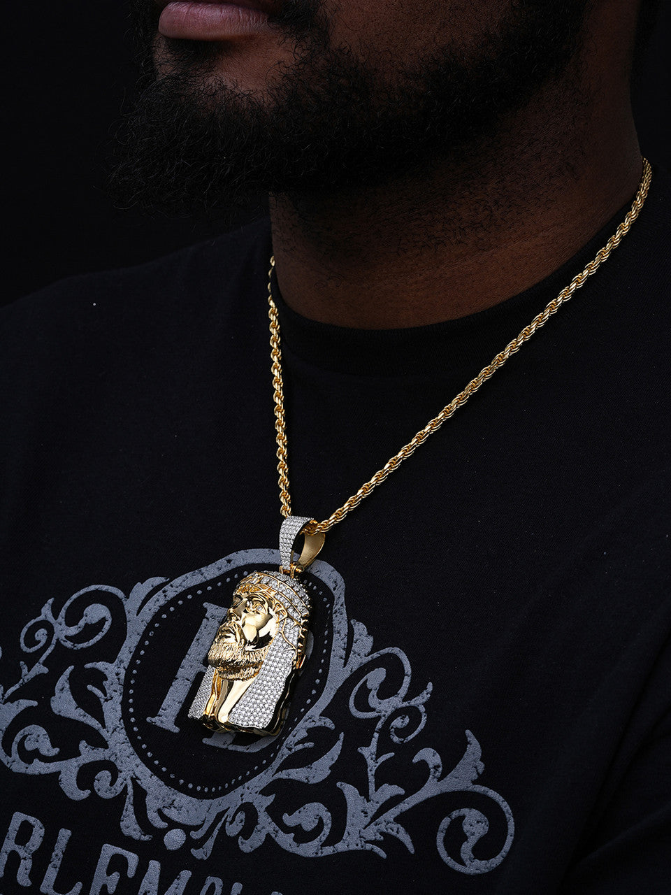 MOISSANITE Hip Hop Jesus Piece Opens Up Father Son & Holy Spirit  - 14k Gold Vermeil Or 925 Silver - Large 3.25"