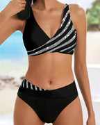 Mona - Bikini estampado en tonos cálidos