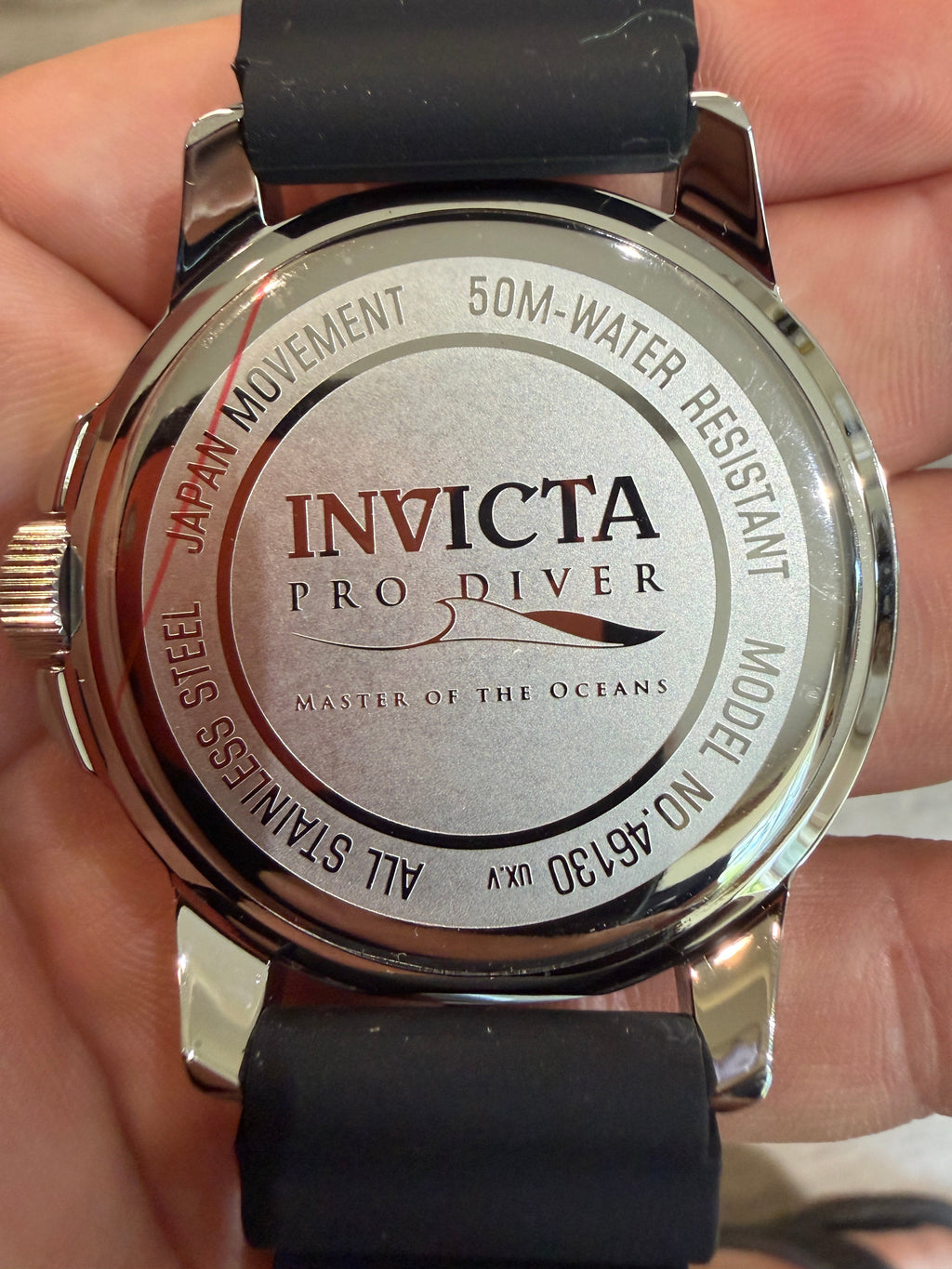 Invicta Pro Diver Watch 46130 45mm Blue Bezel - Japan Movement Silicone Strap