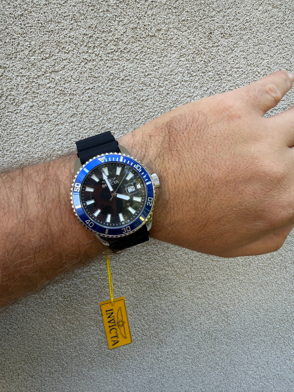 Invicta Pro Diver Watch 46130 45mm Blue Bezel - Japan Movement Silicone Strap