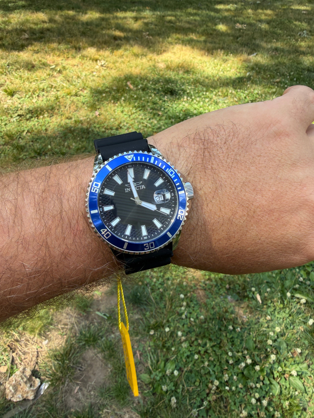 Invicta Pro Diver Watch 46130 45mm Blue Bezel - Japan Movement Silicone Strap
