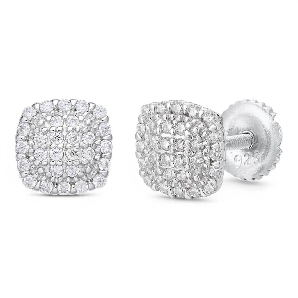 MOISSANITE MC Iced Out Earrings - 925 Silver - 6.5mm