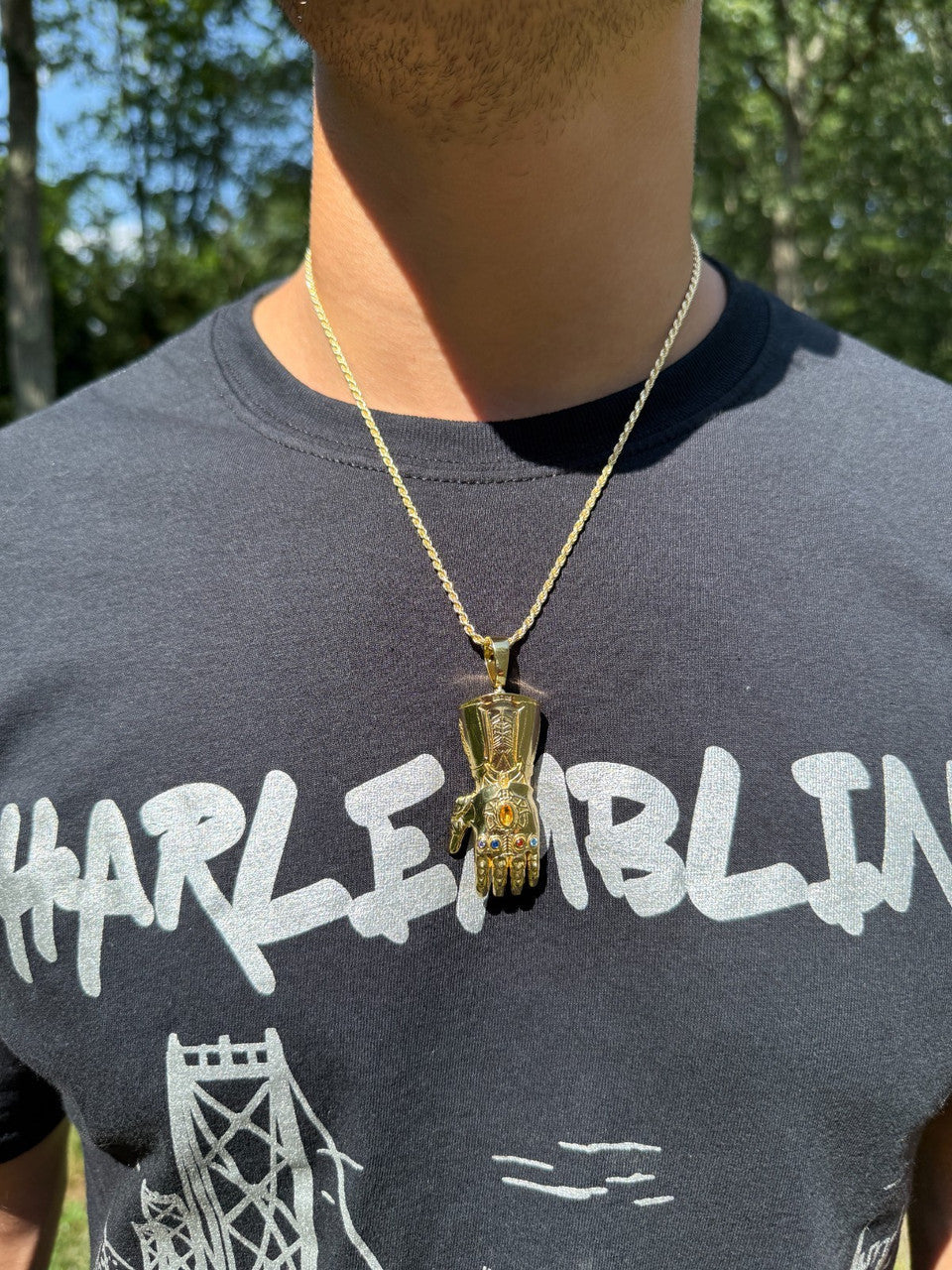 SERIES 7: Limited Edition Infinity Gauntlet Glove Pendant Harlembling x Big E The Jeweler