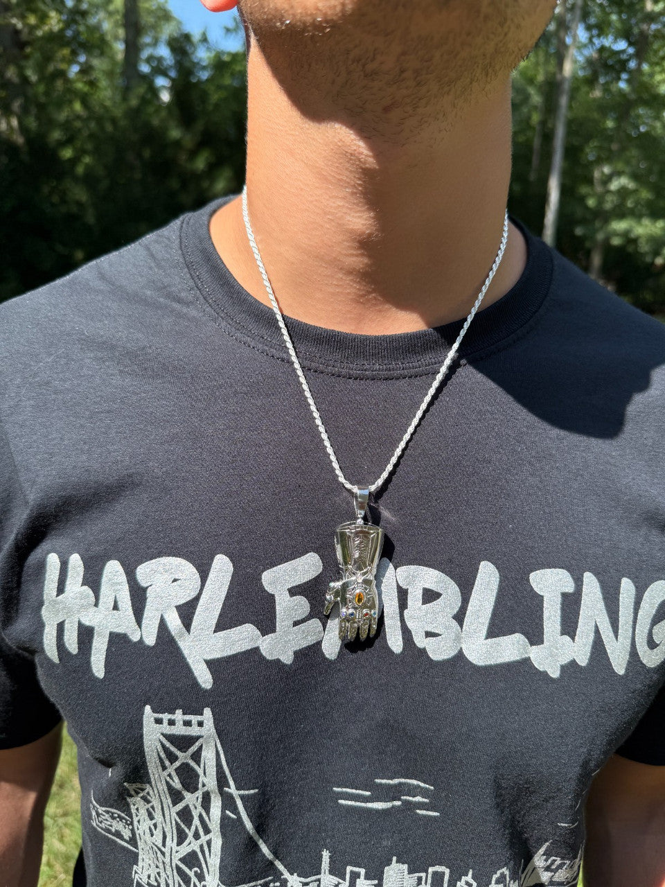 SERIES 7: Limited Edition Infinity Gauntlet Glove Pendant Harlembling x Big E The Jeweler