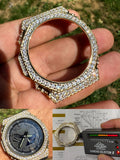MOISSANITE 14k Gold 925 Silver Iced BEZEL Kit For Casio G Shock GA-2100 Watch