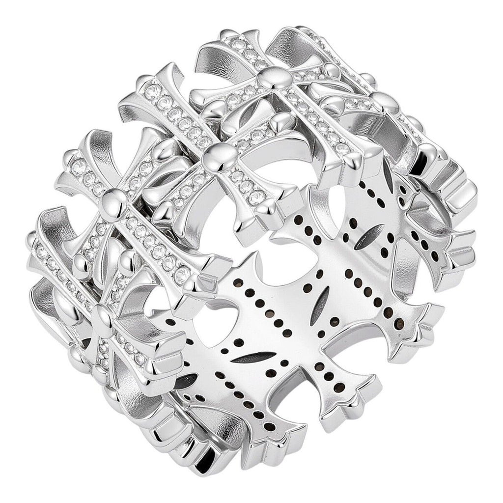 MOISSANITE Hearts Of Chrome Ring - 925 Silver