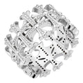 MOISSANITE Hearts Of Chrome Ring - 925 Silver