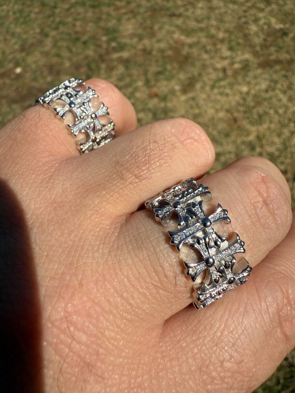 MOISSANITE Hearts Of Chrome Ring - 925 Silver