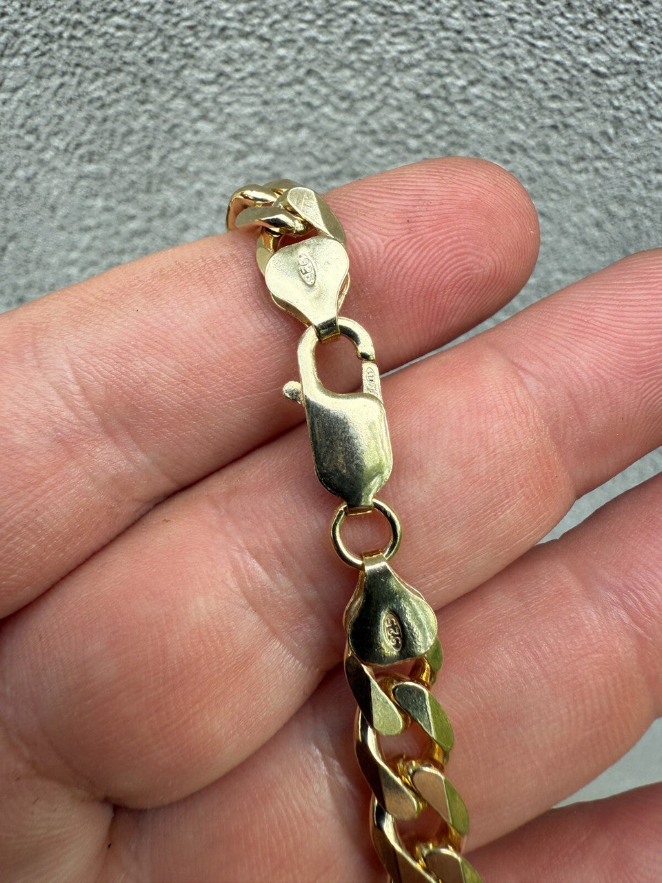 Mens Miami Cuban Bracelet Diamond Cut 14k Gold Vermeil Solid 925 Silver