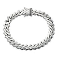 Monaco Prong Cuban Bracelet HOLLOW - Rhodium Finish 925 Sterling Silver - 7"-9" - 9mm-13mm