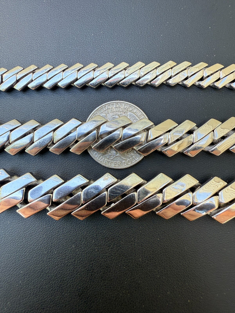 Monaco Prong Cuban Bracelet HOLLOW - Rhodium Finish 925 Sterling Silver - 7"-9" - 9mm-13mm