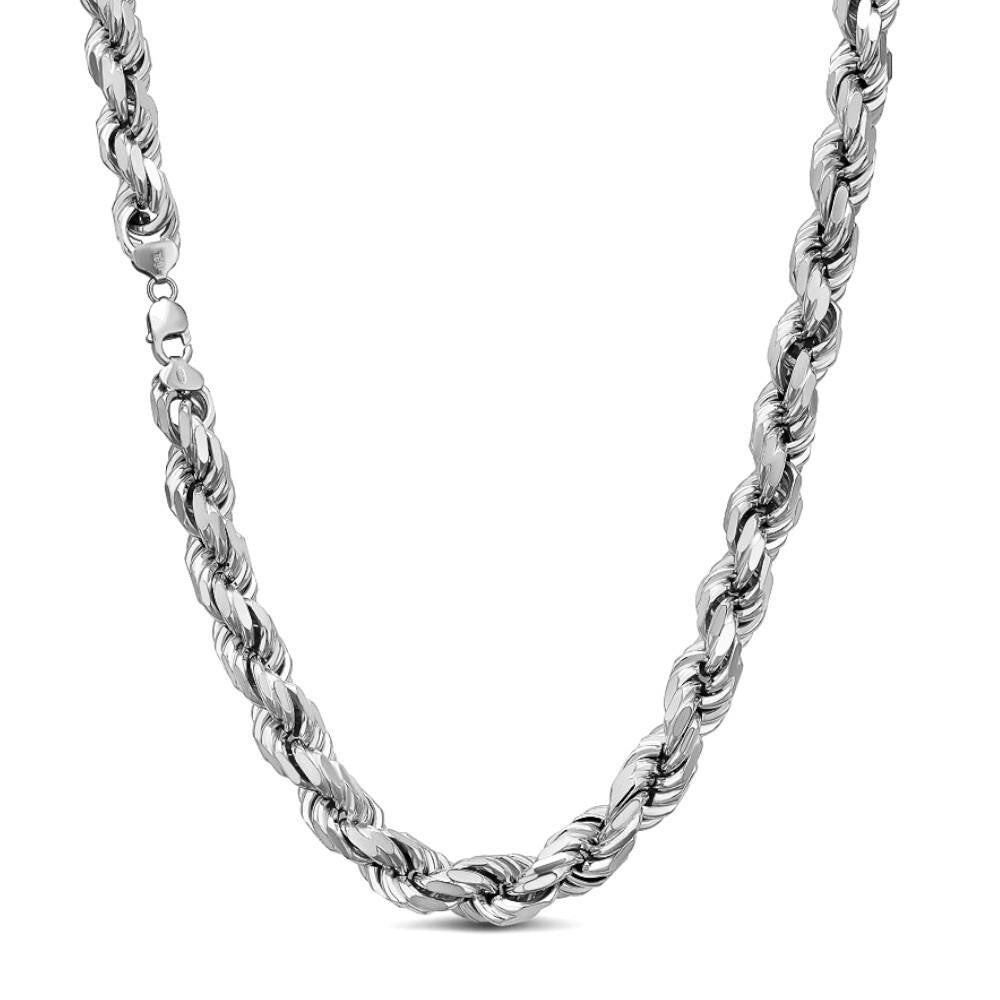 BIGGEST BOSS Rope Chain Necklace - 925 Sterling Silver - 18"-30" - 12.5mm